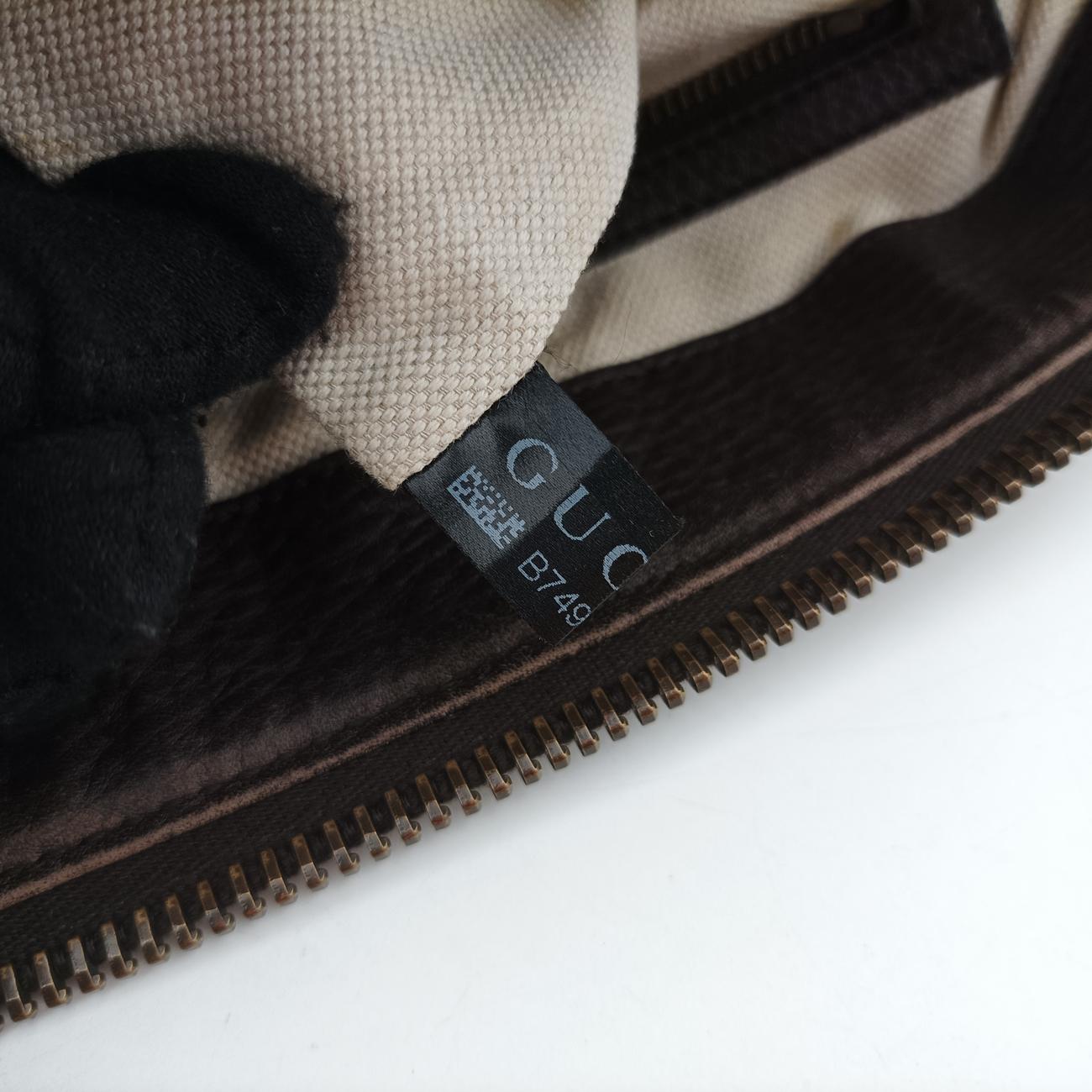 Pre-owned Gucci Diamante Brown canvas 251831 shoulderbag | stylenewstar