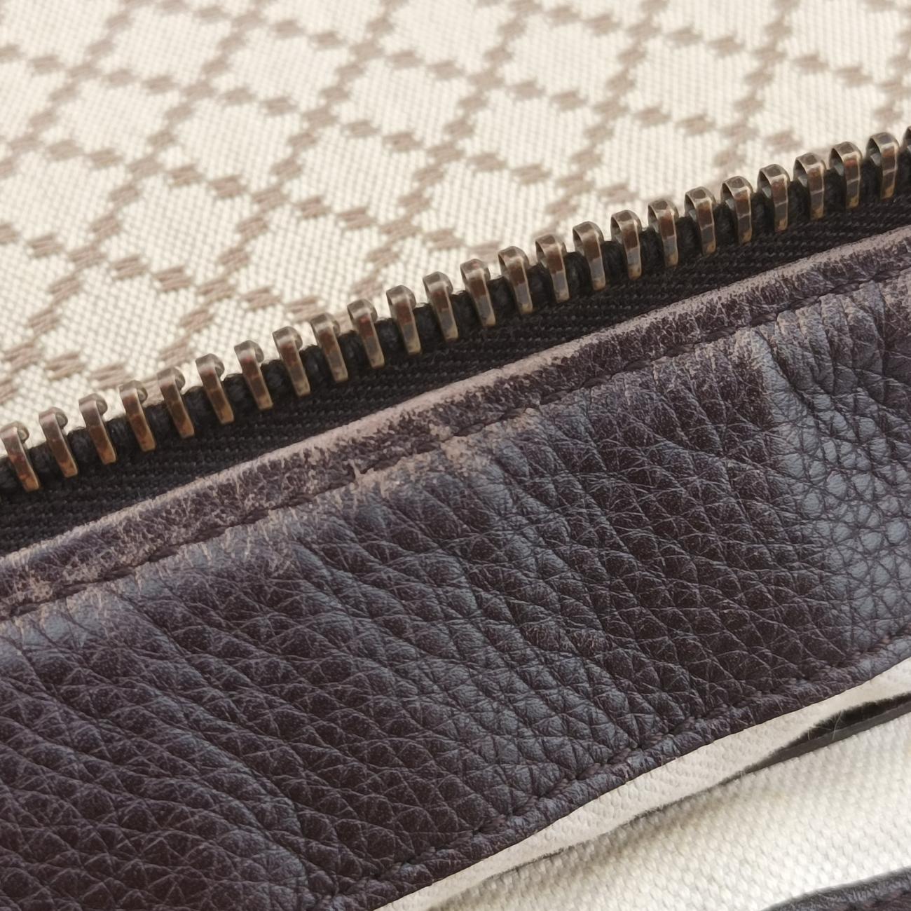 Pre-owned Gucci Diamante Brown canvas 251831 shoulderbag | stylenewstar