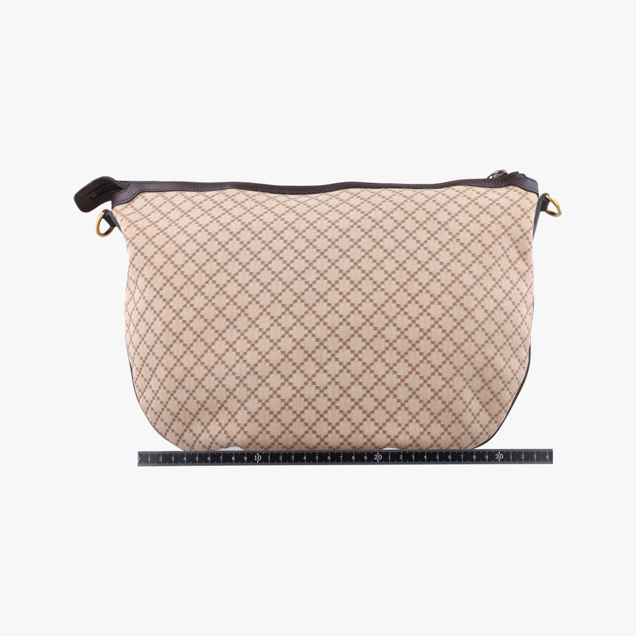 Pre-owned Gucci Diamante Brown canvas 251831 shoulderbag | stylenewstar