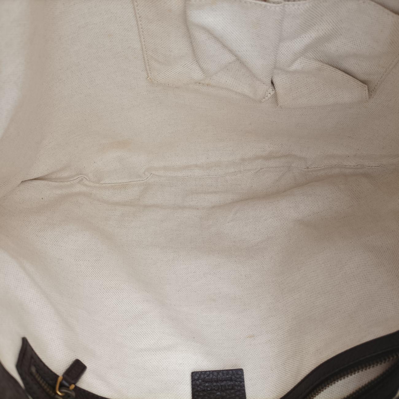 Pre-owned Gucci Diamante Brown canvas 251831 shoulderbag | stylenewstar