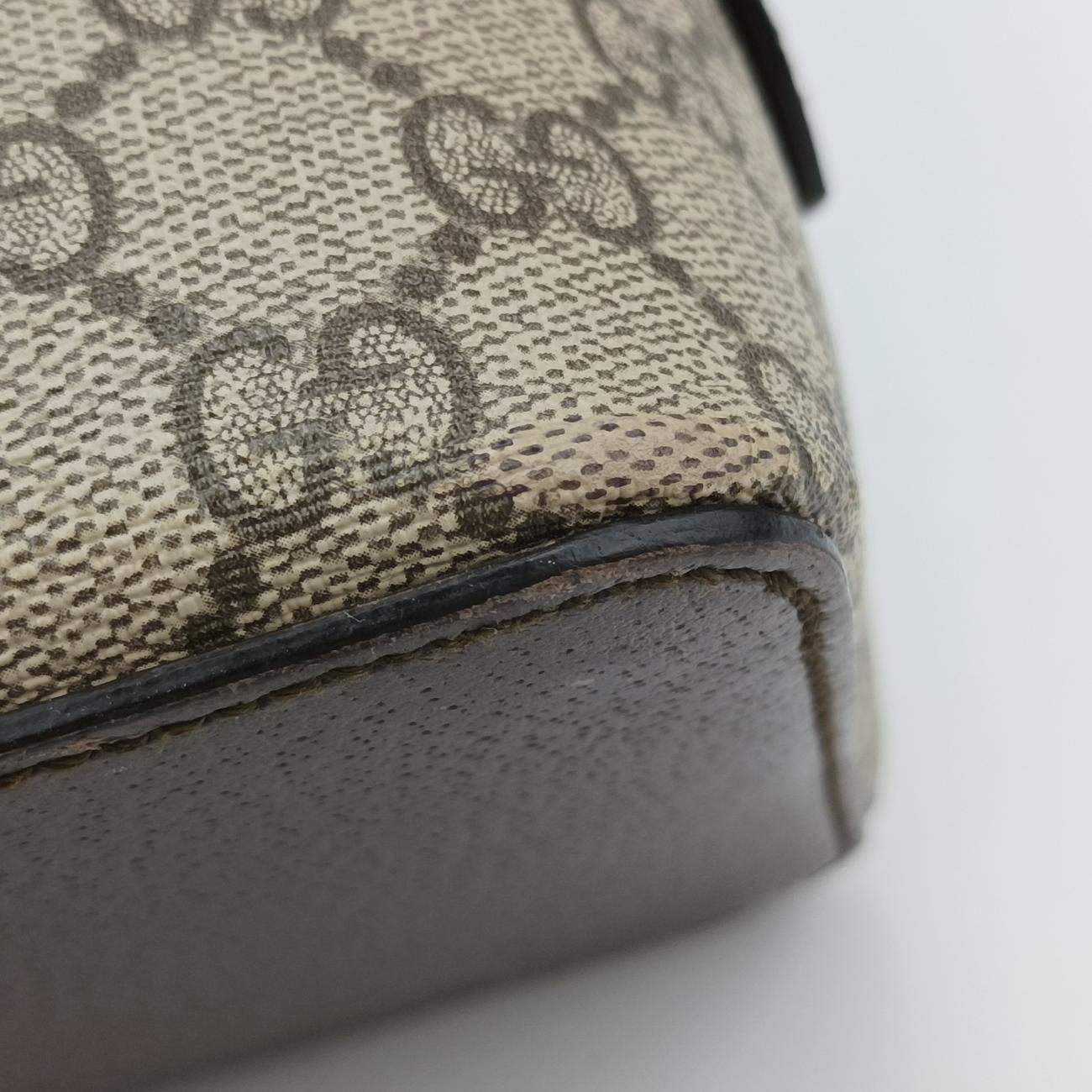 Pre-owned Gucci Ophidia brown×red×green PVC coated canvas 524533 handbag | stylenewstar