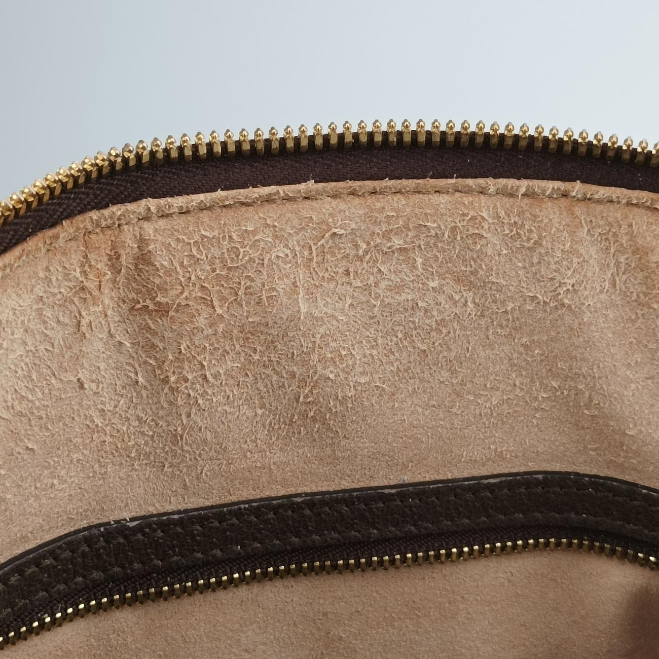 Pre-owned Gucci Ophidia brown×red×green PVC coated canvas 524533 handbag | stylenewstar