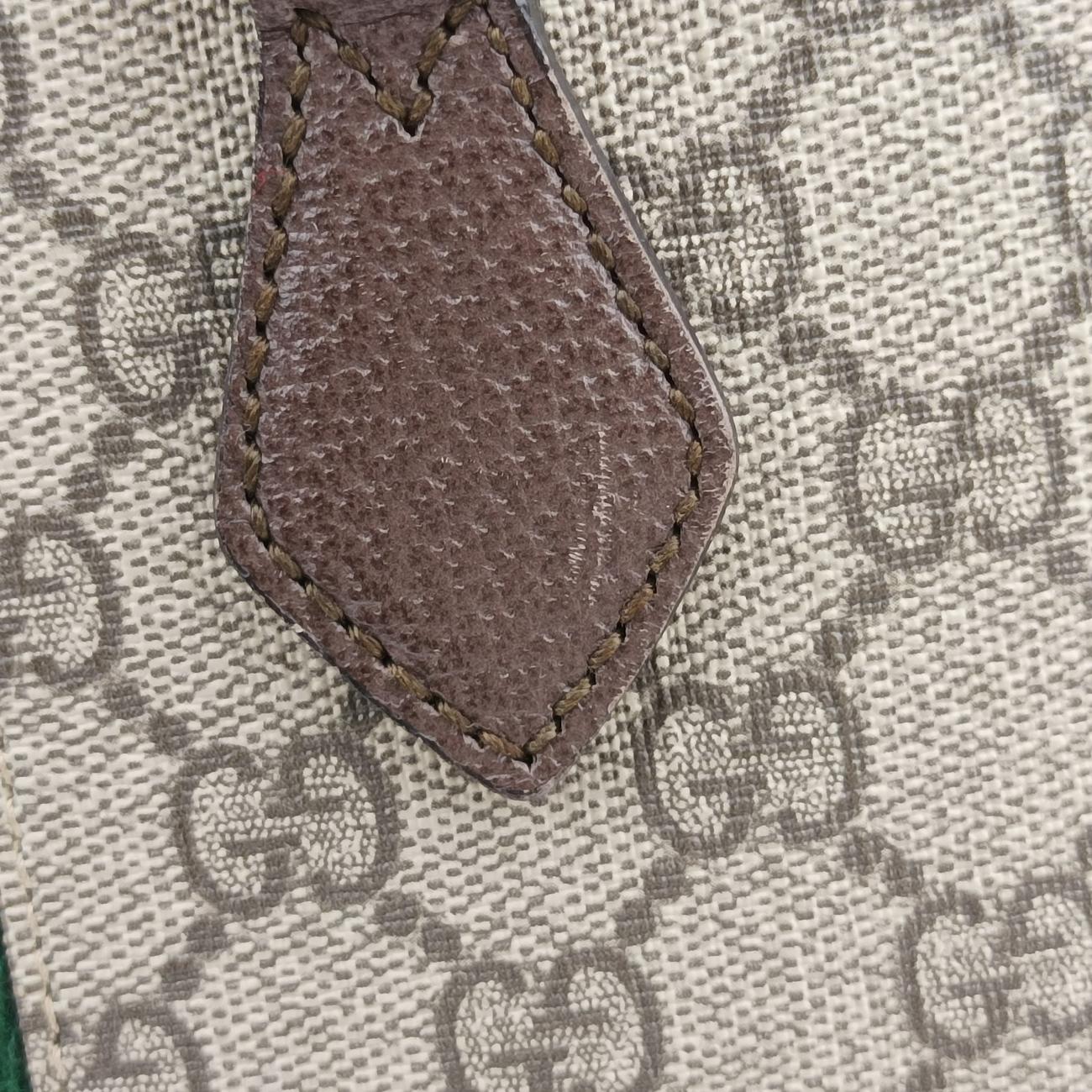 Pre-owned Gucci Ophidia brown×red×green PVC coated canvas 524533 handbag | stylenewstar