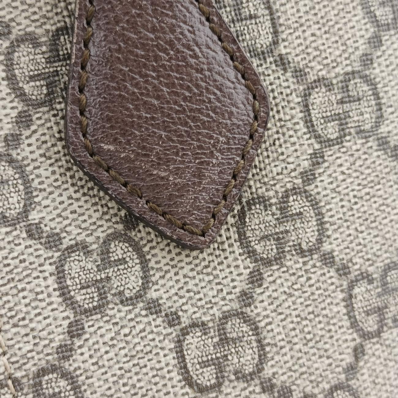 Pre-owned Gucci Ophidia brown×red×green PVC coated canvas 524533 handbag | stylenewstar