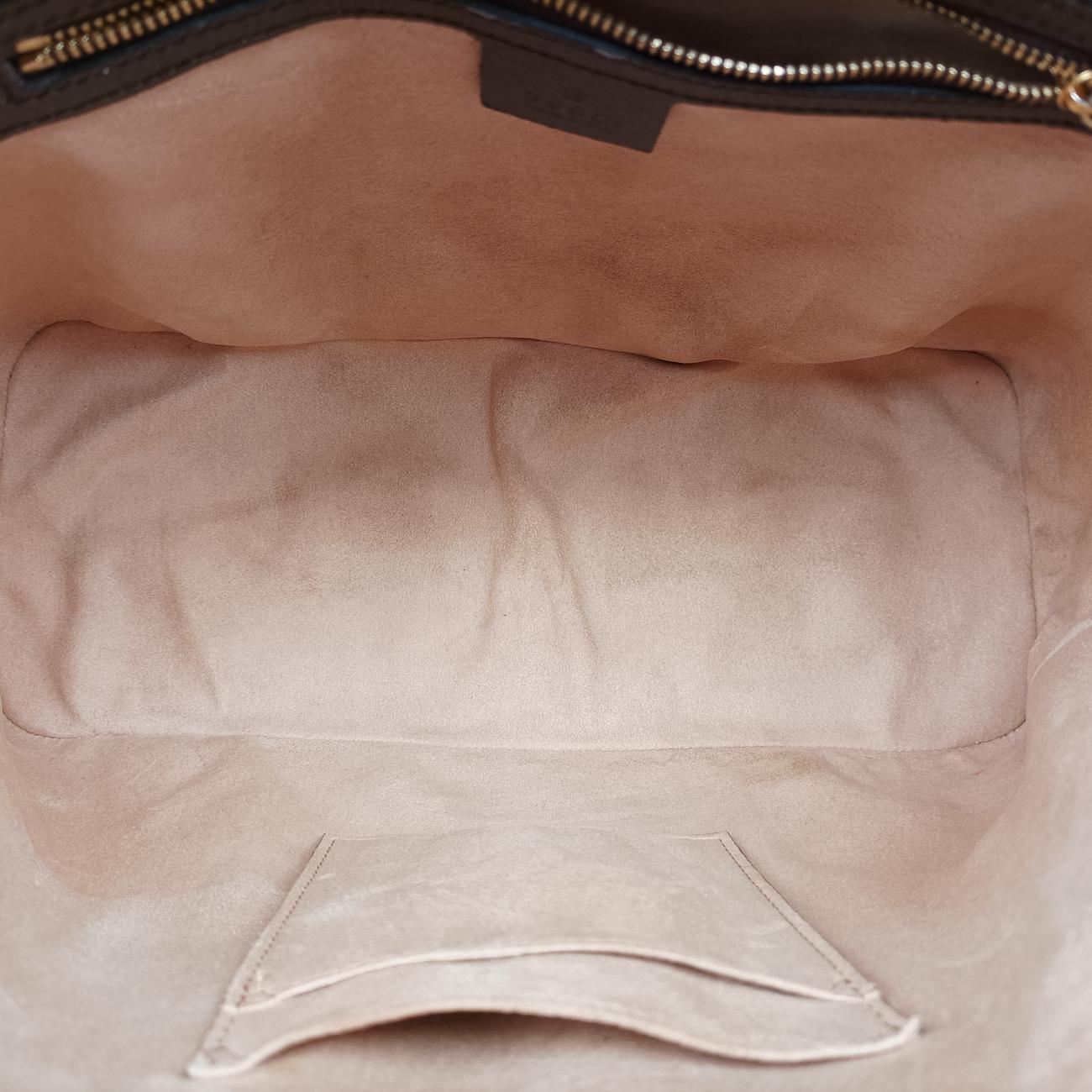 Pre-owned Gucci Ophidia brown×red×green PVC coated canvas 524533 handbag | stylenewstar