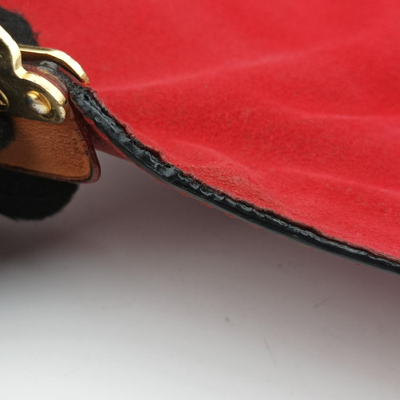 Pre-owned Louis Vuitton PALLAS Chain Brown×CERISE Monogram Canvas×calf leather M41201 shoulderbag | stylenewstar