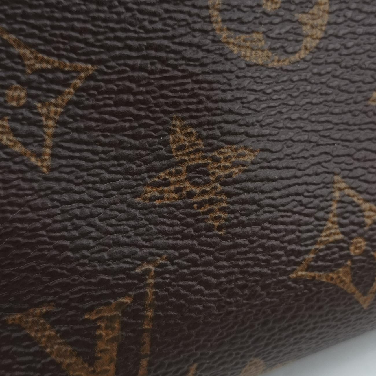 Pre-owned Louis Vuitton PALLAS Chain Brown×CERISE Monogram Canvas×calf leather M41201 shoulderbag | stylenewstar