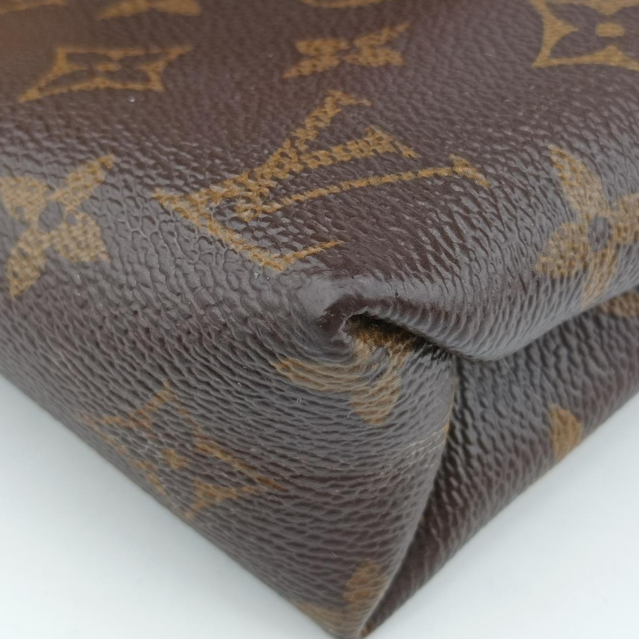 Pre-owned Louis Vuitton PALLAS Chain Brown×CERISE Monogram Canvas×calf leather M41201 shoulderbag | stylenewstar