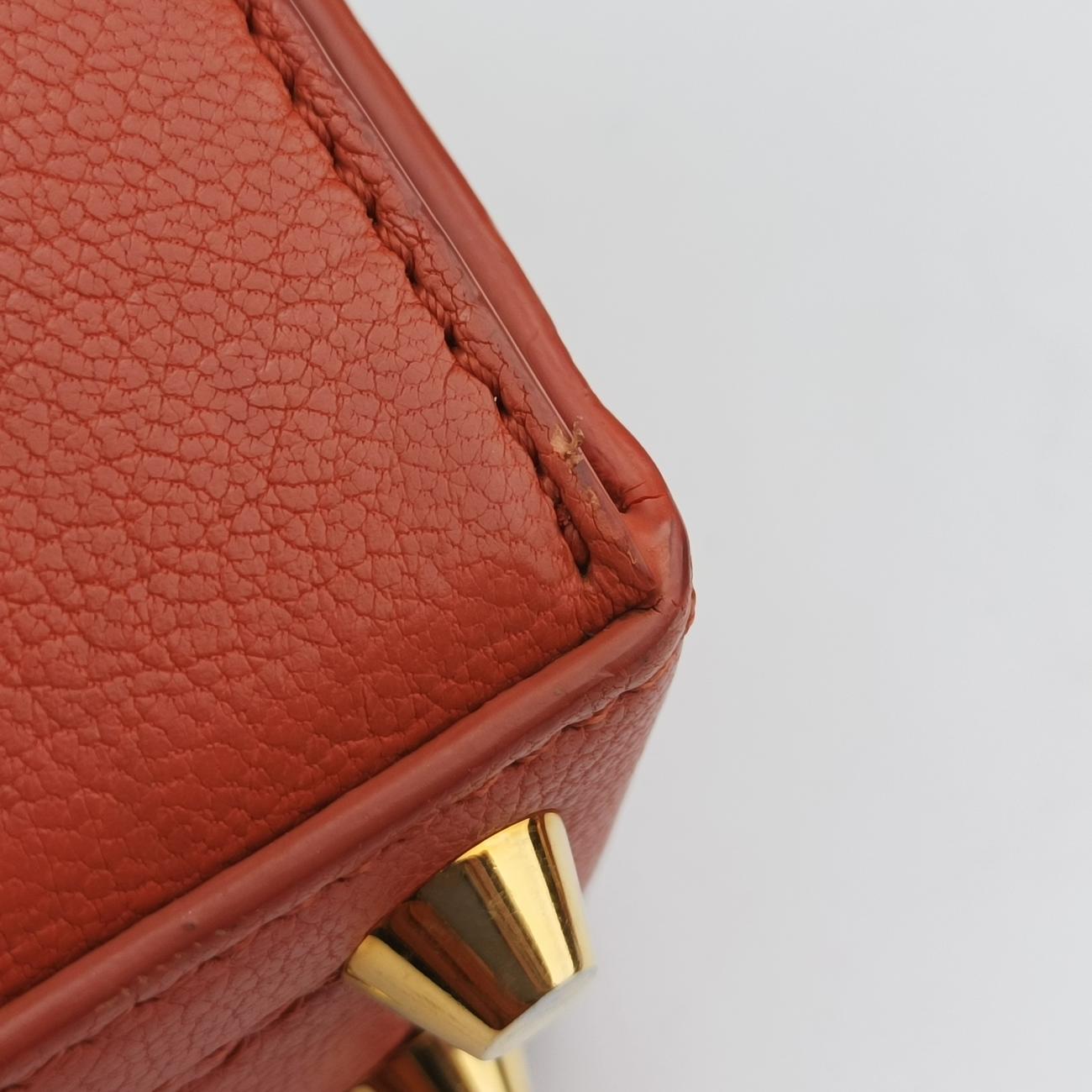 Secondhand Alexander McQueen Box Orange Leather  shoulderbag | stylenewstar