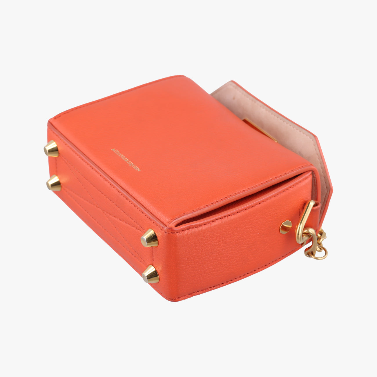 Secondhand Alexander McQueen Box Orange Leather  shoulderbag | stylenewstar