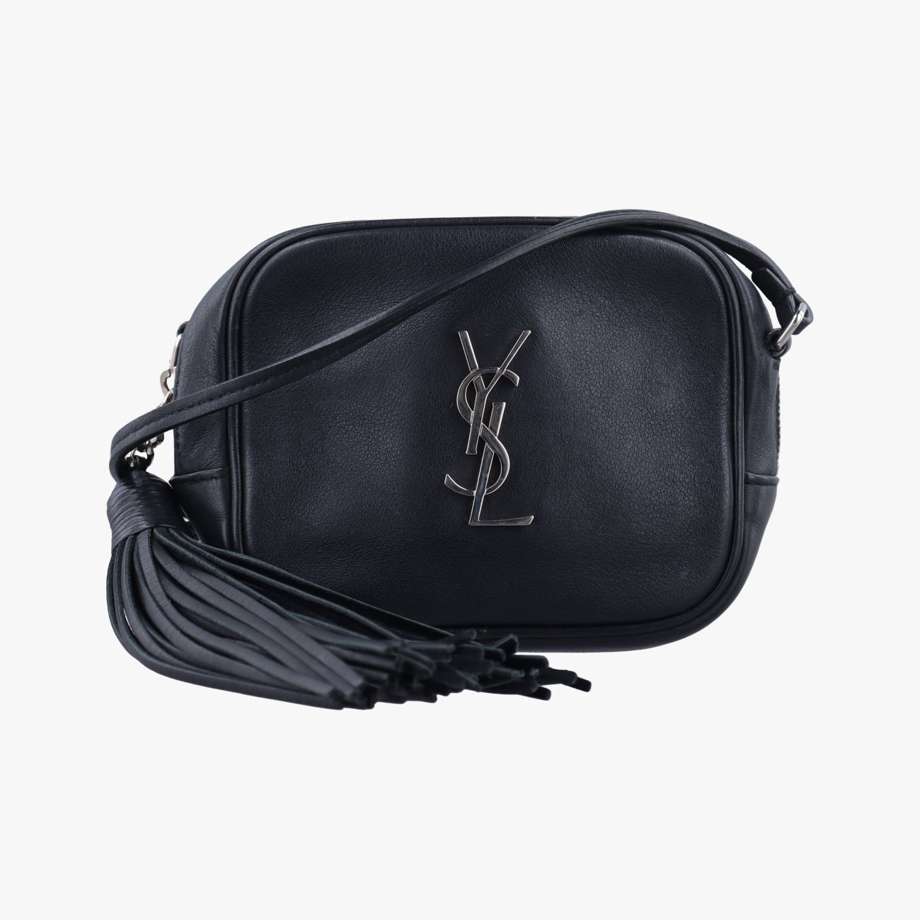 Pre-owned Yves Saint Laurent Monogram Blogger Black Leather 425317 shoulderbag | stylenewstar