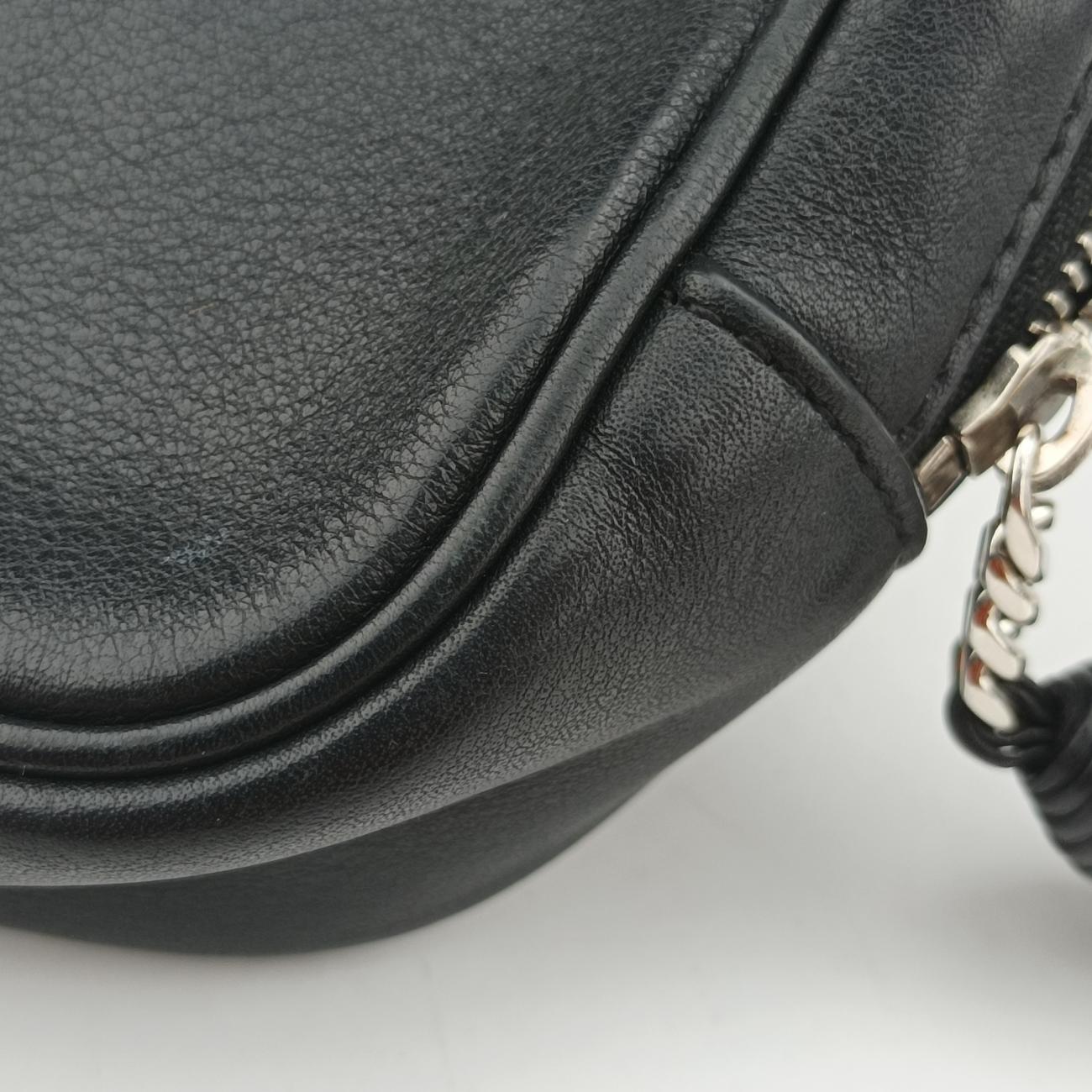 Pre-owned Yves Saint Laurent Monogram Blogger Black Leather 425317 shoulderbag | stylenewstar