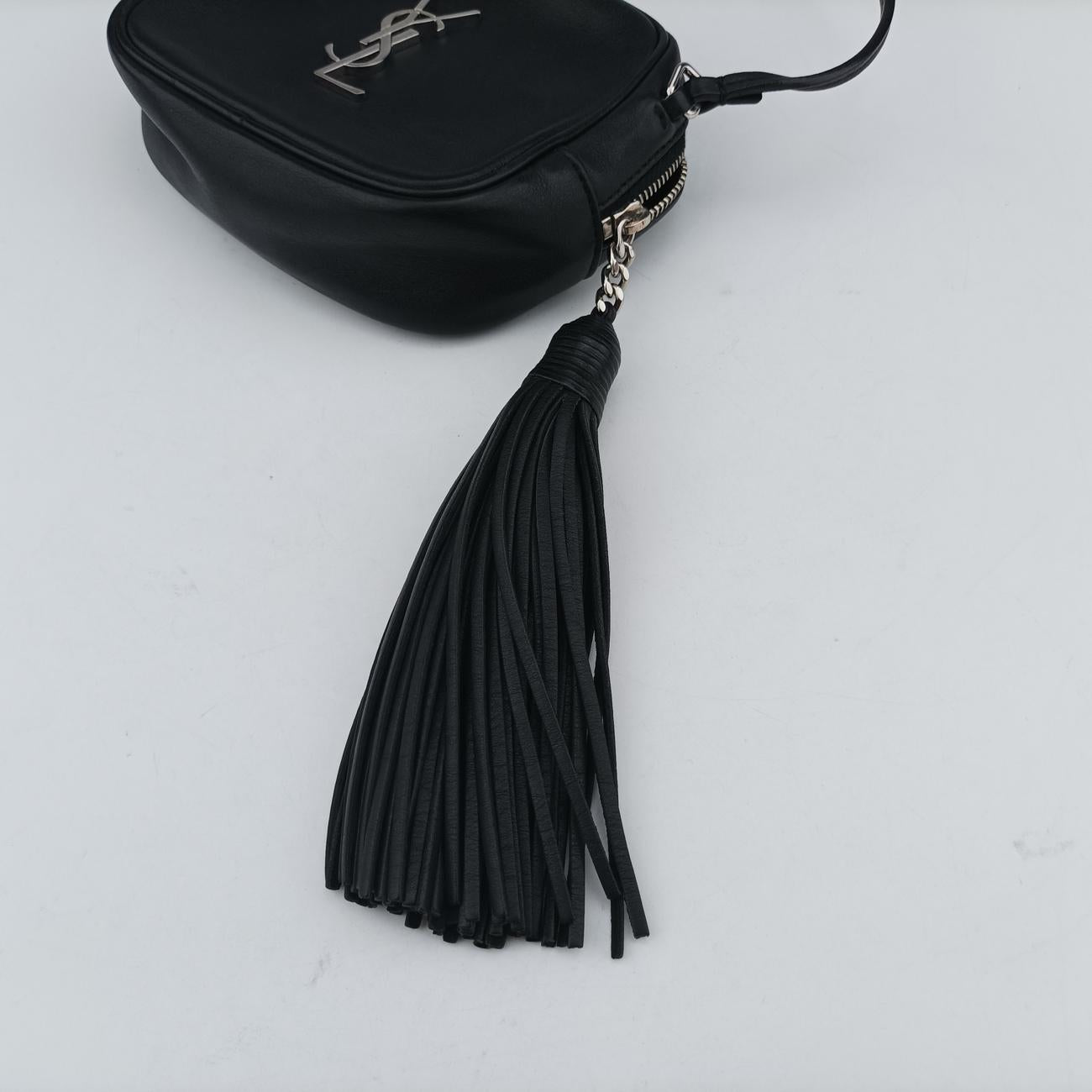 Pre-owned Yves Saint Laurent Monogram Blogger Black Leather 425317 shoulderbag | stylenewstar