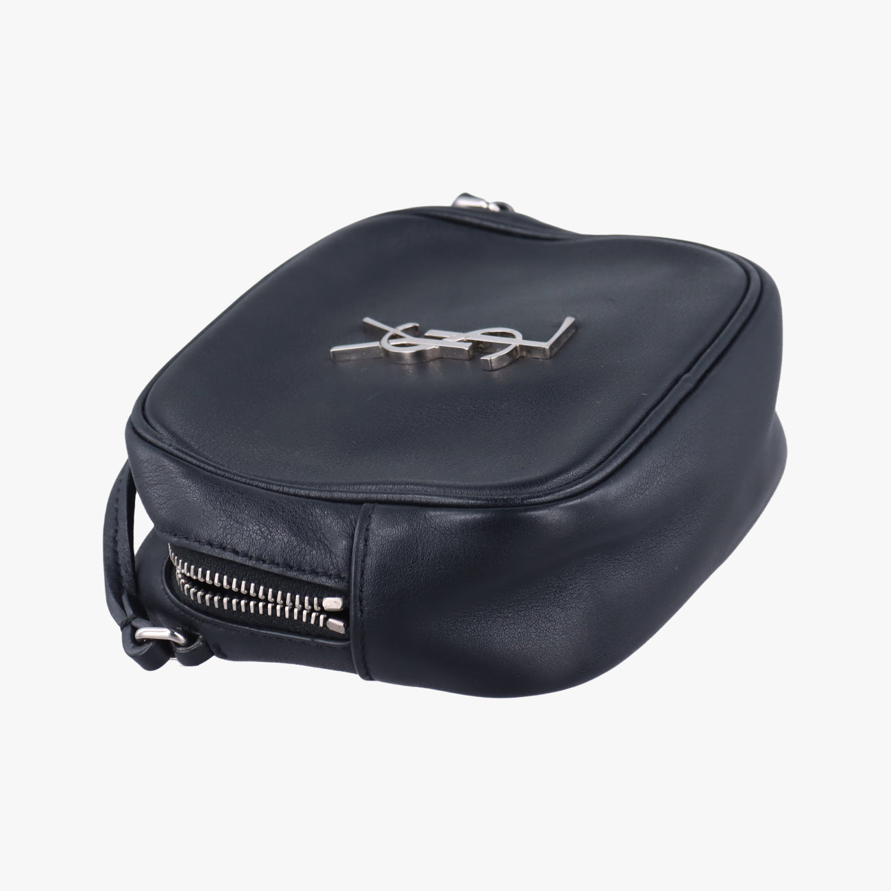 Pre-owned Yves Saint Laurent Monogram Blogger Black Leather 425317 shoulderbag | stylenewstar