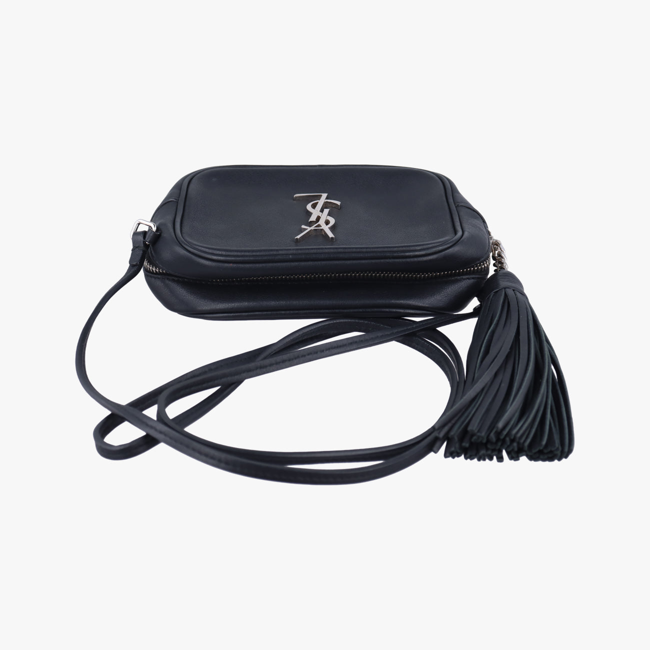 Pre-owned Yves Saint Laurent Monogram Blogger Black Leather 425317 shoulderbag | stylenewstar
