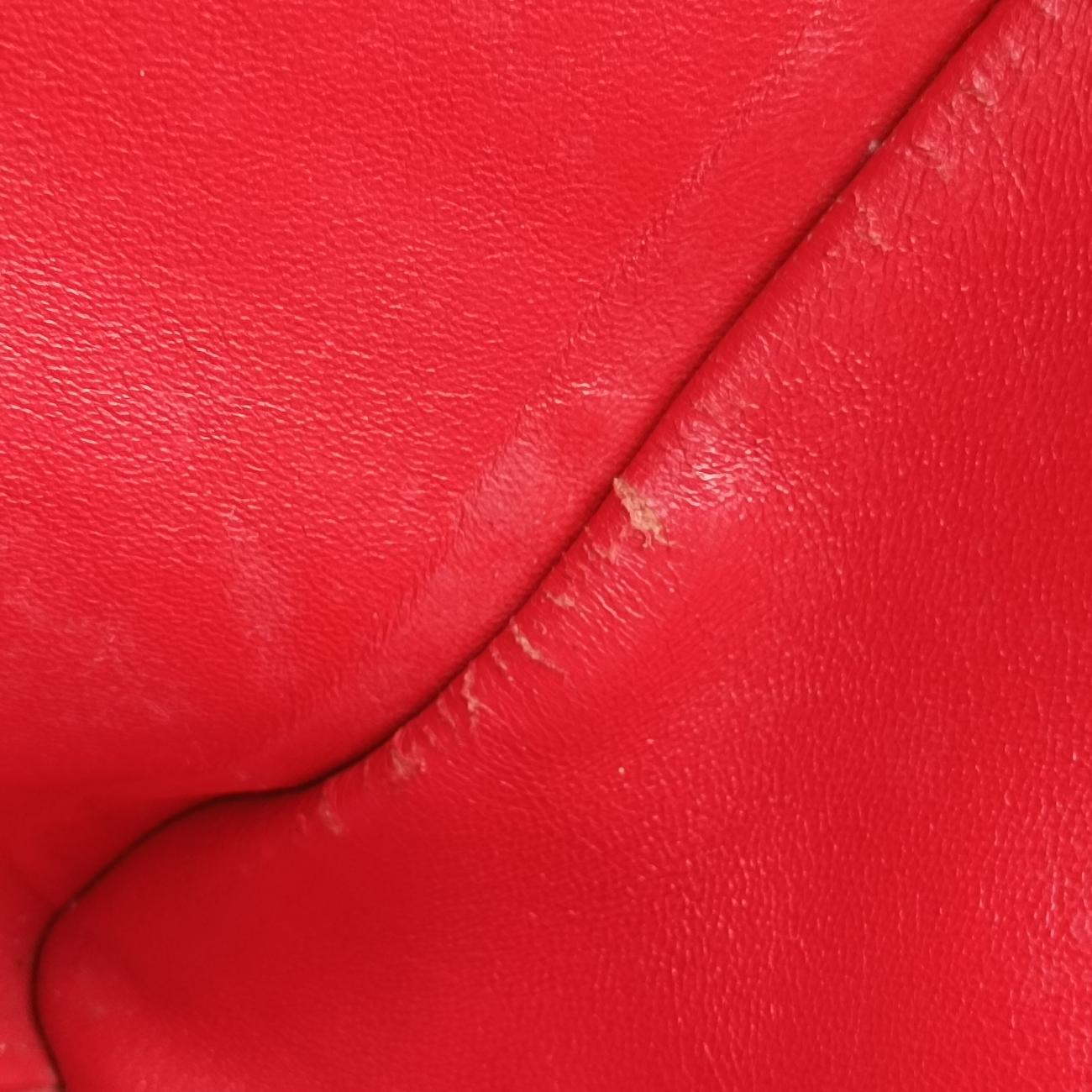 Pre-owned Celine Trapèze orange Snakeskin × suede  shoulderbag | stylenewstar