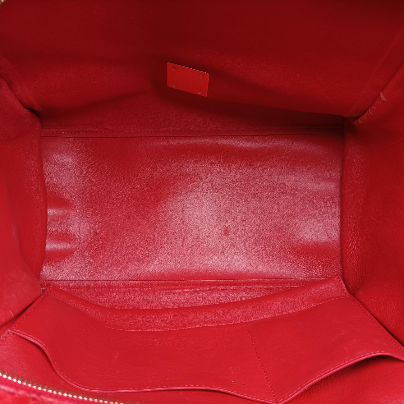 Pre-owned Celine Trapèze orange Snakeskin × suede  shoulderbag | stylenewstar