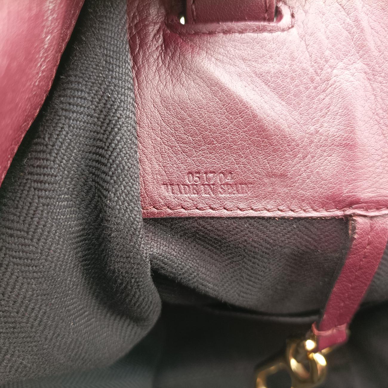 Pre-owned Loewe hammock Red×burgundy leather  shoulderbag | stylenewstar