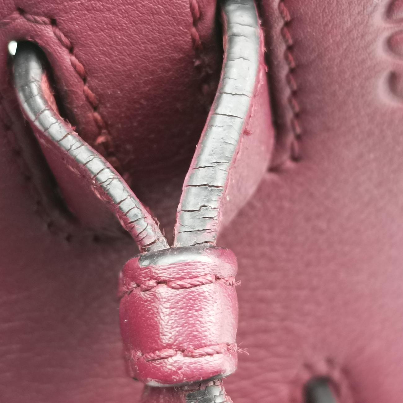 Pre-owned Loewe hammock Red×burgundy leather  shoulderbag | stylenewstar