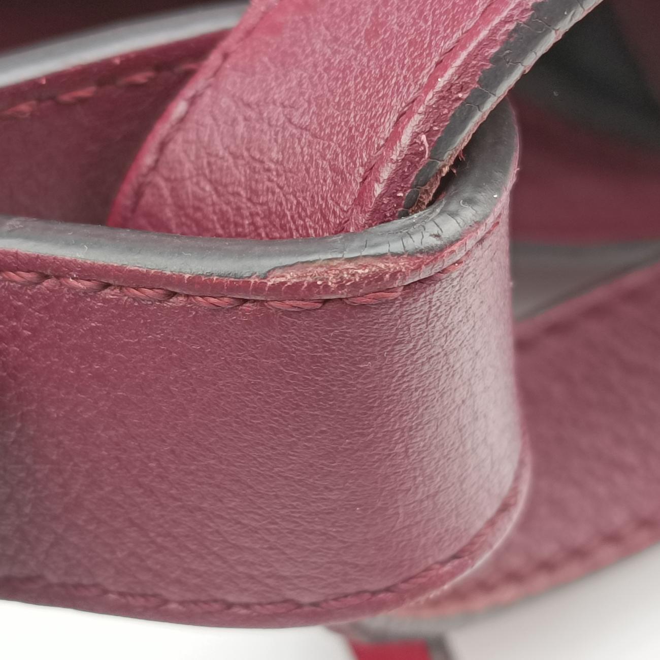 Pre-owned Loewe hammock Red×burgundy leather  shoulderbag | stylenewstar