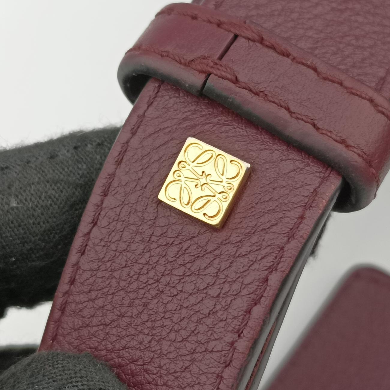 Pre-owned Loewe hammock Red×burgundy leather  shoulderbag | stylenewstar