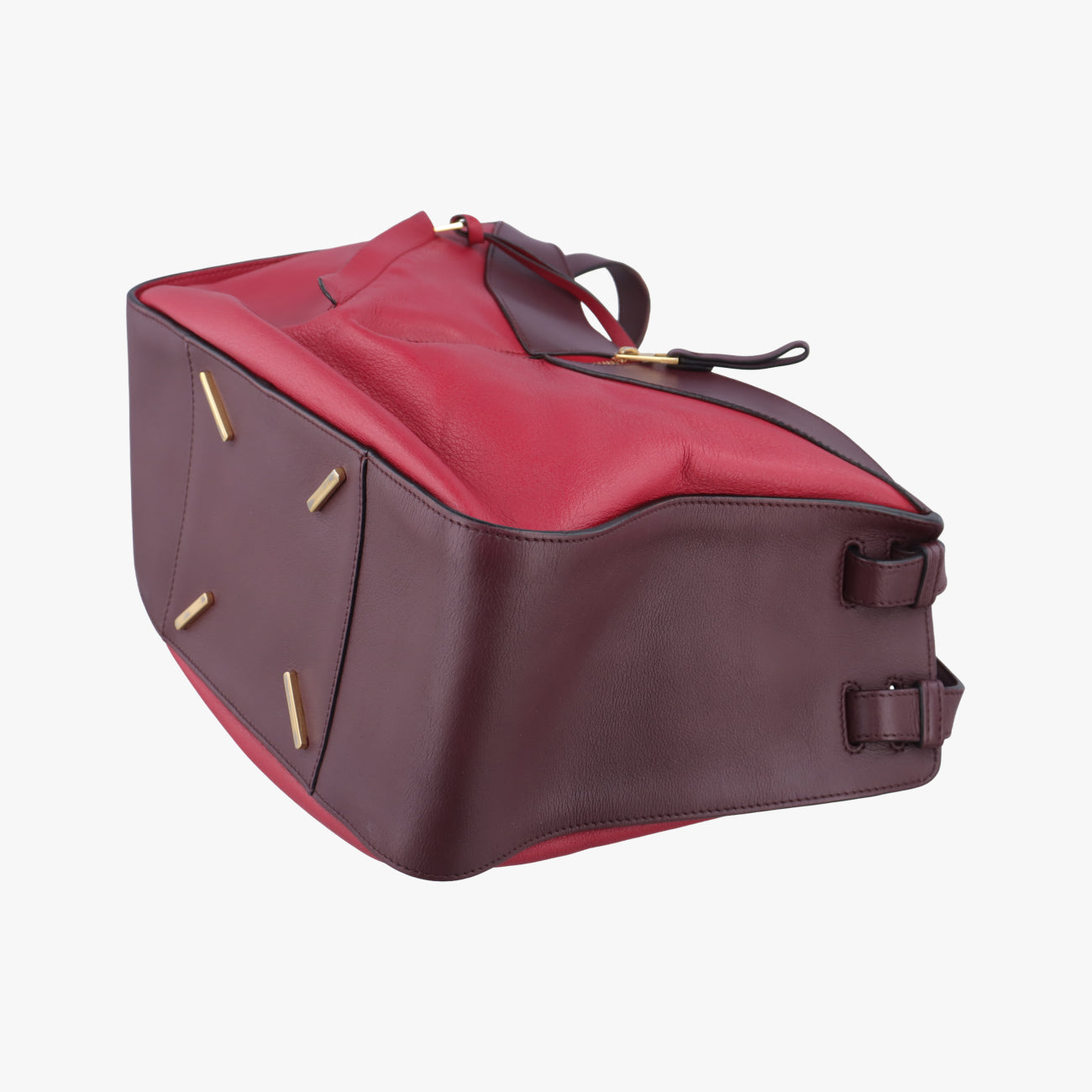 Pre-owned Loewe hammock Red×burgundy leather  shoulderbag | stylenewstar