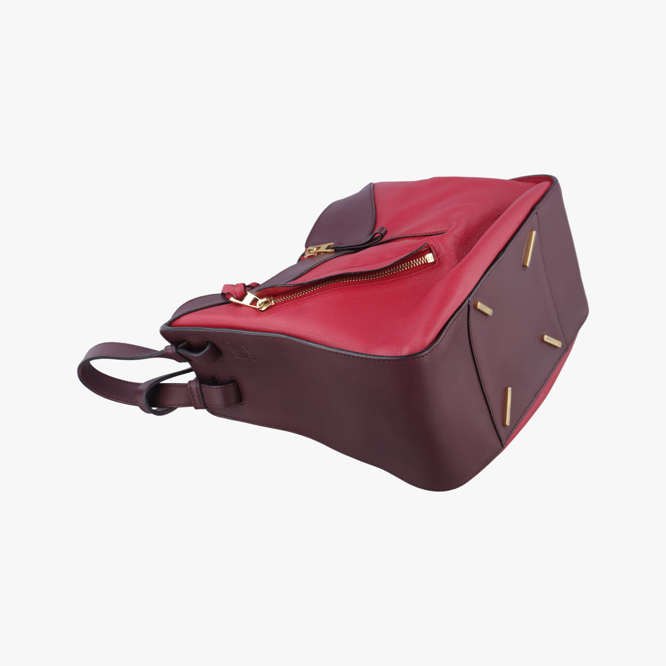 Pre-owned Loewe hammock Red×burgundy leather  shoulderbag | stylenewstar