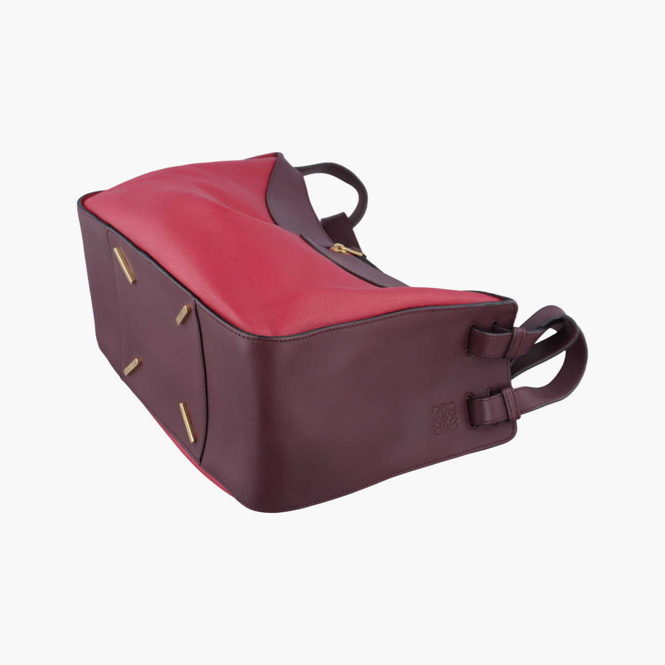 Pre-owned Loewe hammock Red×burgundy leather  shoulderbag | stylenewstar