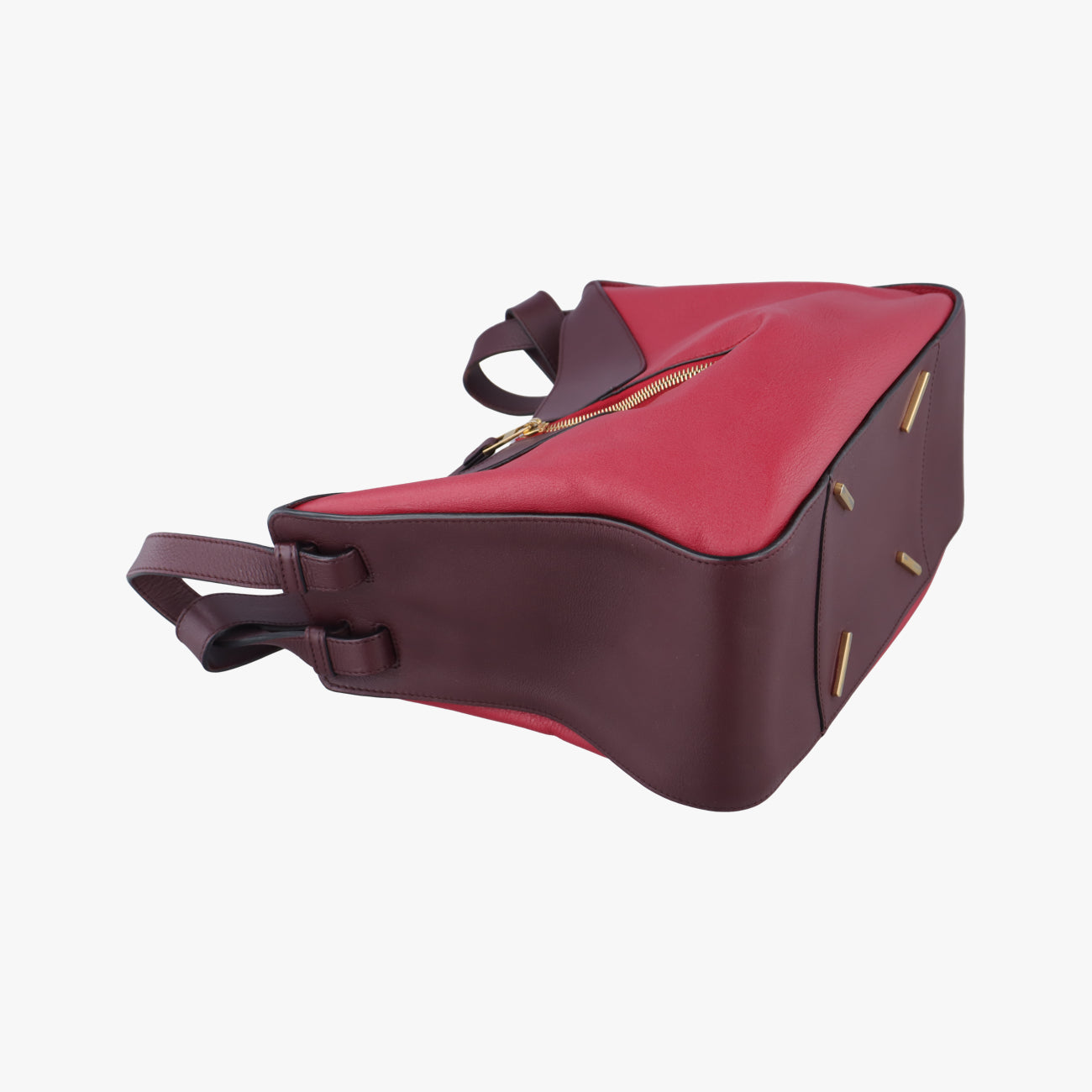 Pre-owned Loewe hammock Red×burgundy leather  shoulderbag | stylenewstar