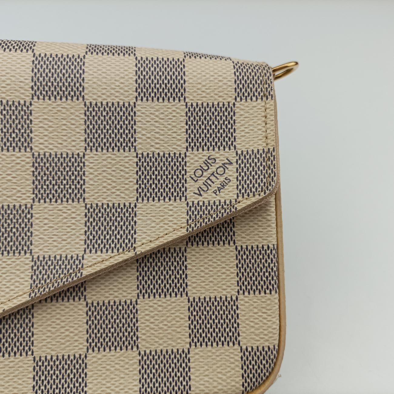 Pre-owned Louis Vuitton Pochette FéLICIE Azur Damier Canvas N63106 shoulderbag | stylenewstar