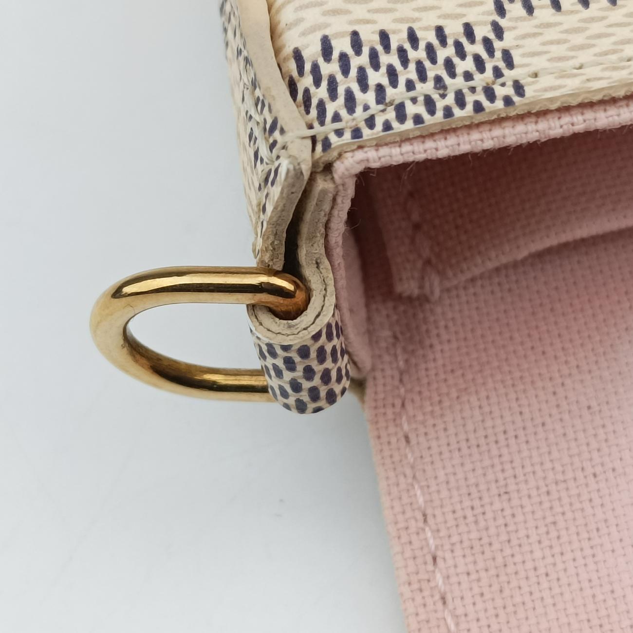Pre-owned Louis Vuitton Pochette FéLICIE Azur Damier Canvas N63106 shoulderbag | stylenewstar