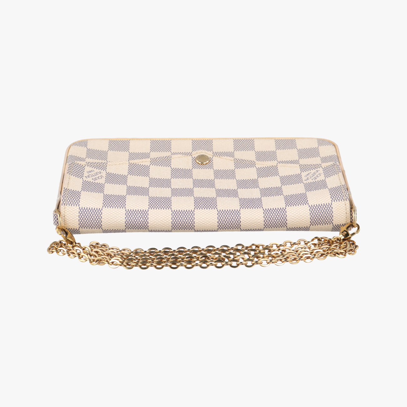 Pre-owned Louis Vuitton Pochette FéLICIE Azur Damier Canvas N63106 shoulderbag | stylenewstar