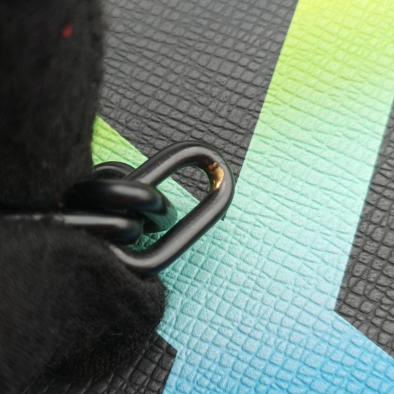 Vintage Louis Vuitton Danube Messenger black×multicolor Taiga M30332 shoulderbag | stylenewstar