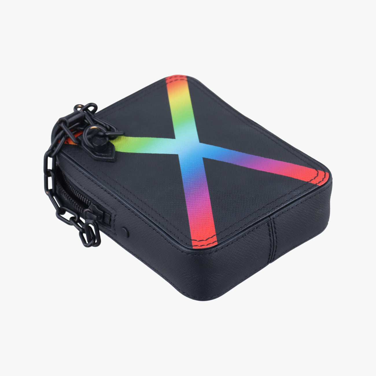 Vintage Louis Vuitton Danube Messenger black×multicolor Taiga M30332 shoulderbag | stylenewstar