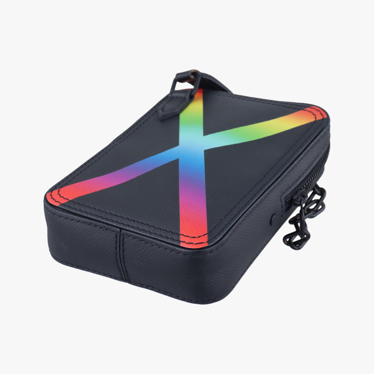 Vintage Louis Vuitton Danube Messenger black×multicolor Taiga M30332 shoulderbag | stylenewstar