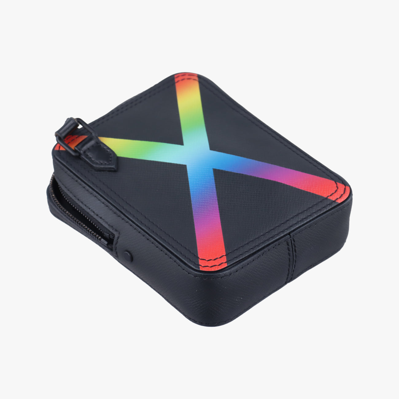 Vintage Louis Vuitton Danube Messenger black×multicolor Taiga M30332 shoulderbag | stylenewstar