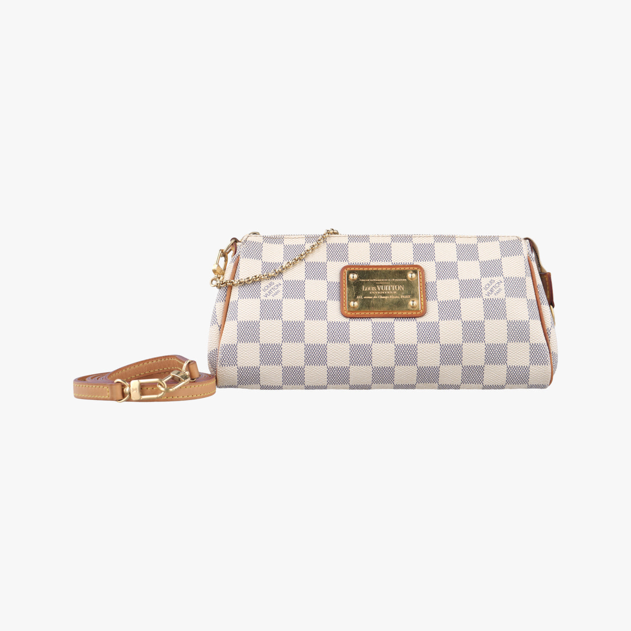 Pre-owned Louis Vuitton EVA AZUR Damier Canvas N55214 shoulderbag | stylenewstar