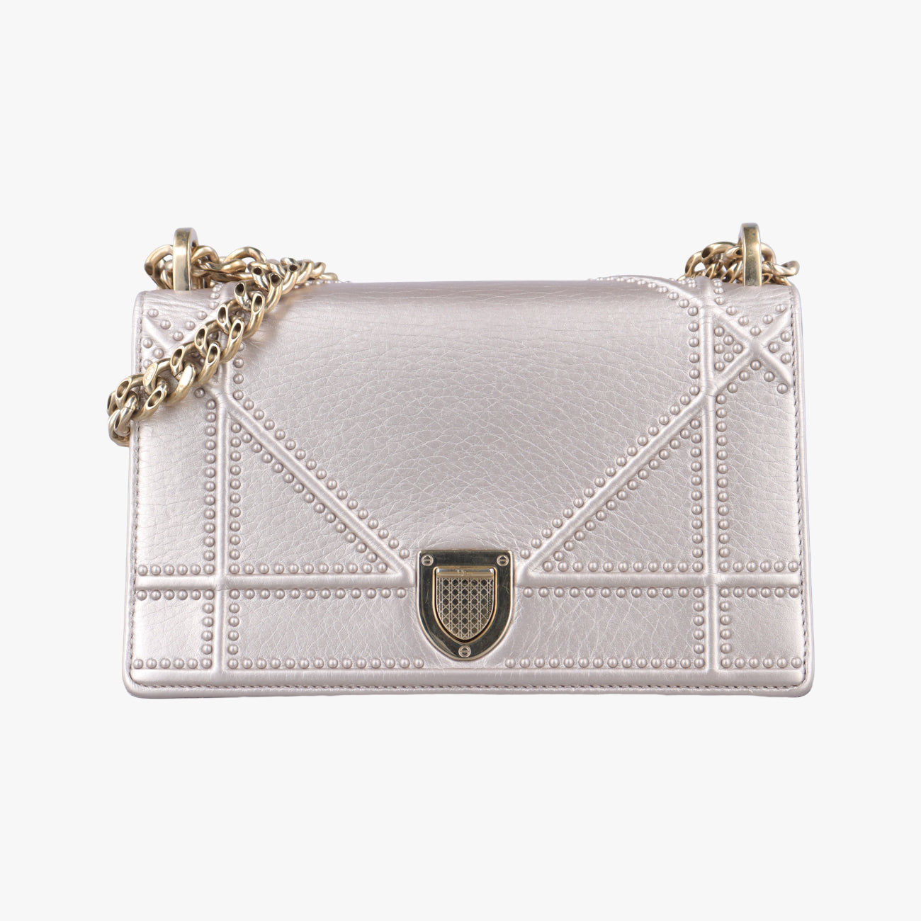 Pre-owned Christian Dior Diorama Rose Gold Leather  shoulderbag | stylenewstar