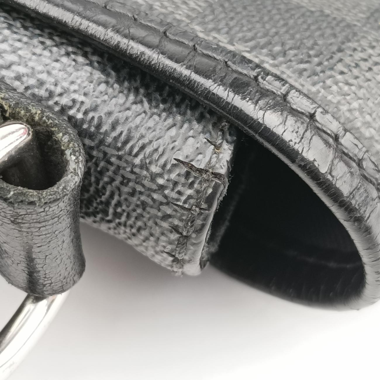 Pre-owned Louis Vuitton DANIEL MM Noir Damier Graphite N58029 shoulderbag | stylenewstar