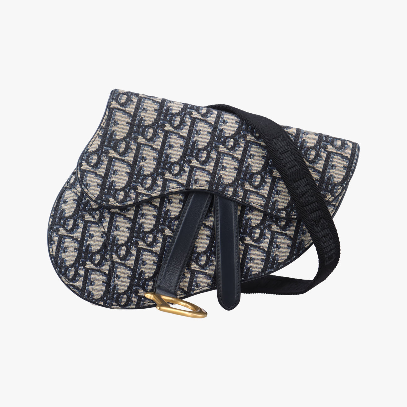 Vintage Christian Dior Saddle Navy×Grey Jacquard  bum bag/waist bag | stylenewstar