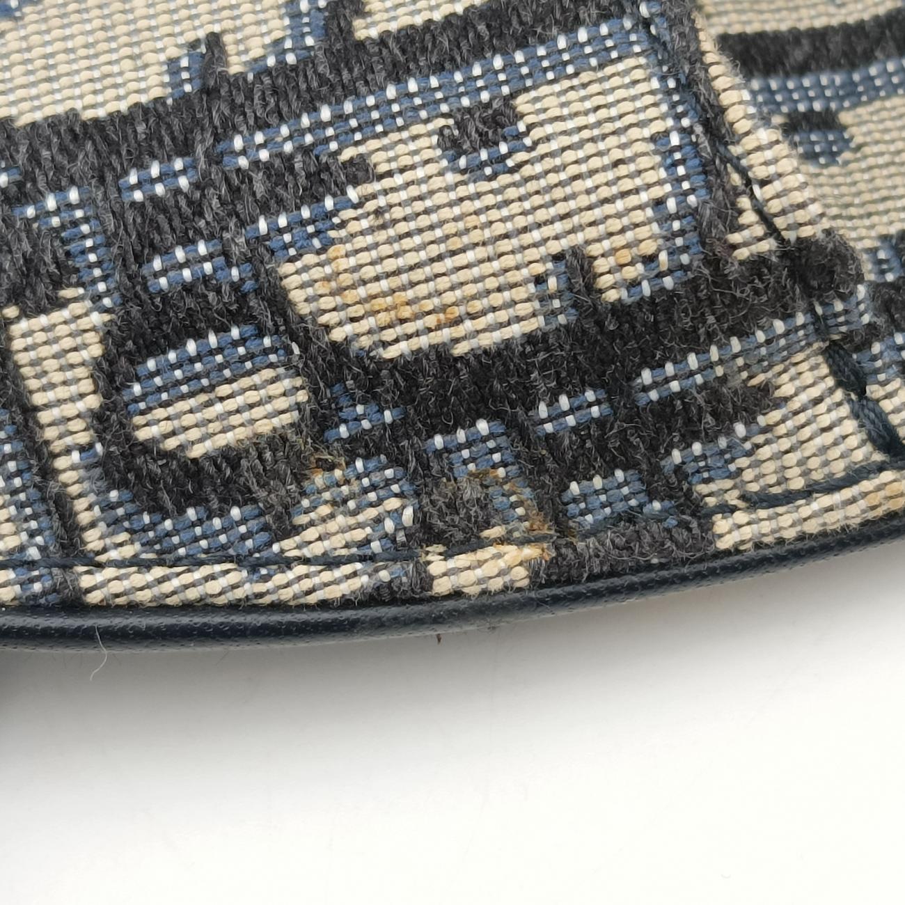Vintage Christian Dior Saddle Navy×Grey Jacquard  bum bag/waist bag | stylenewstar