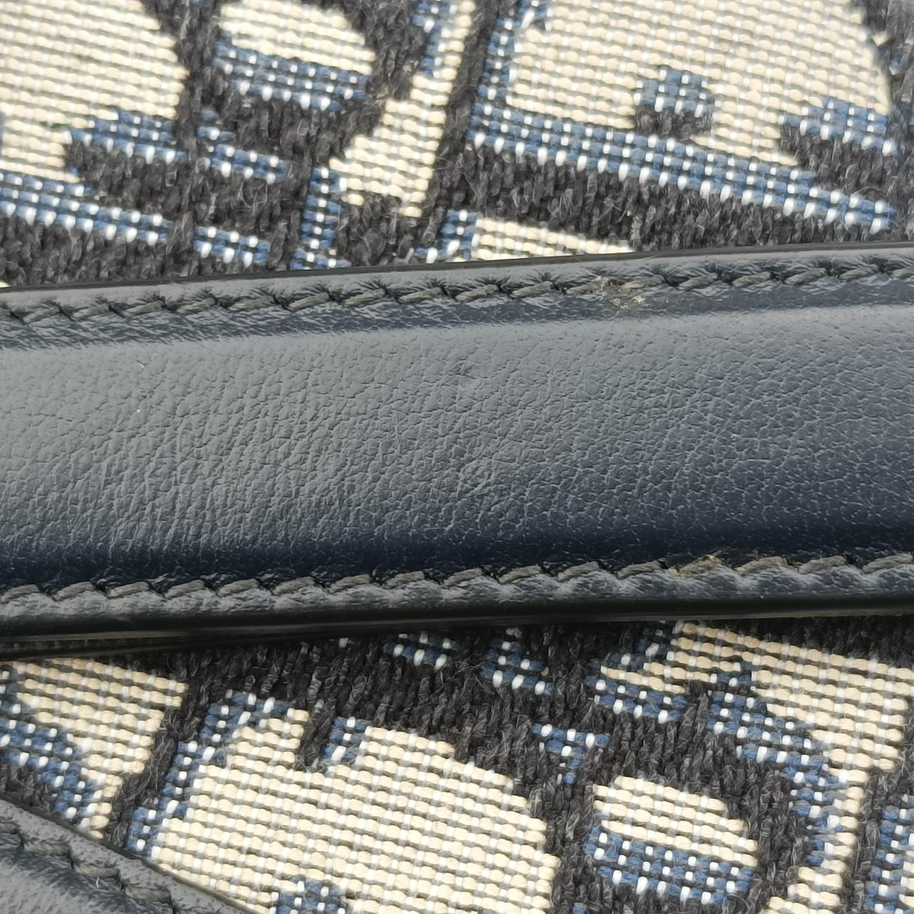 Vintage Christian Dior Saddle Navy×Grey Jacquard  bum bag/waist bag | stylenewstar