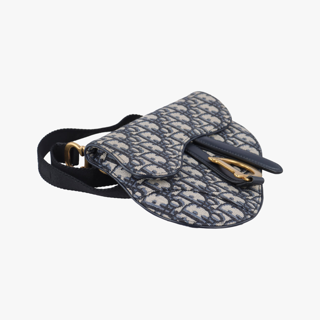 Vintage Christian Dior Saddle Navy×Grey Jacquard  bum bag/waist bag | stylenewstar