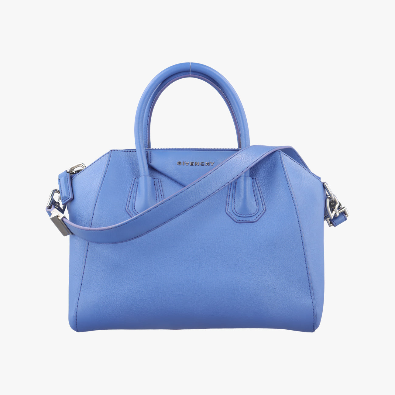 Pre-owned Givenchy Antigona Blue Leather  shoulderbag | stylenewstar