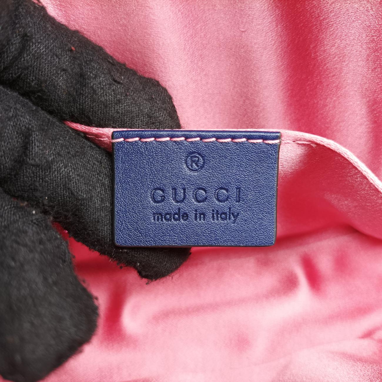 Pre-owned Gucci GG Marmont Blue velour 476434 bum bag/waist bag | stylenewstar