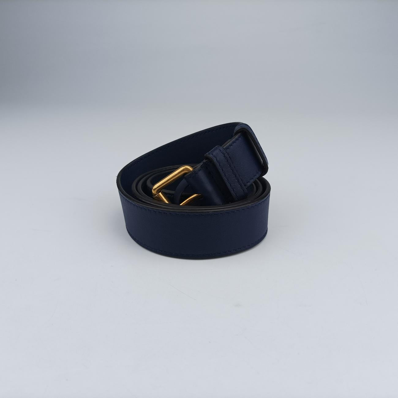 Pre-owned Gucci GG Marmont Blue velour 476434 bum bag/waist bag | stylenewstar