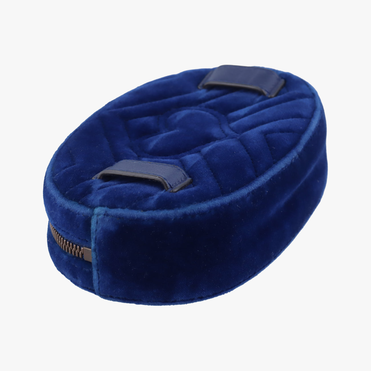 Pre-owned Gucci GG Marmont Blue velour 476434 bum bag/waist bag | stylenewstar