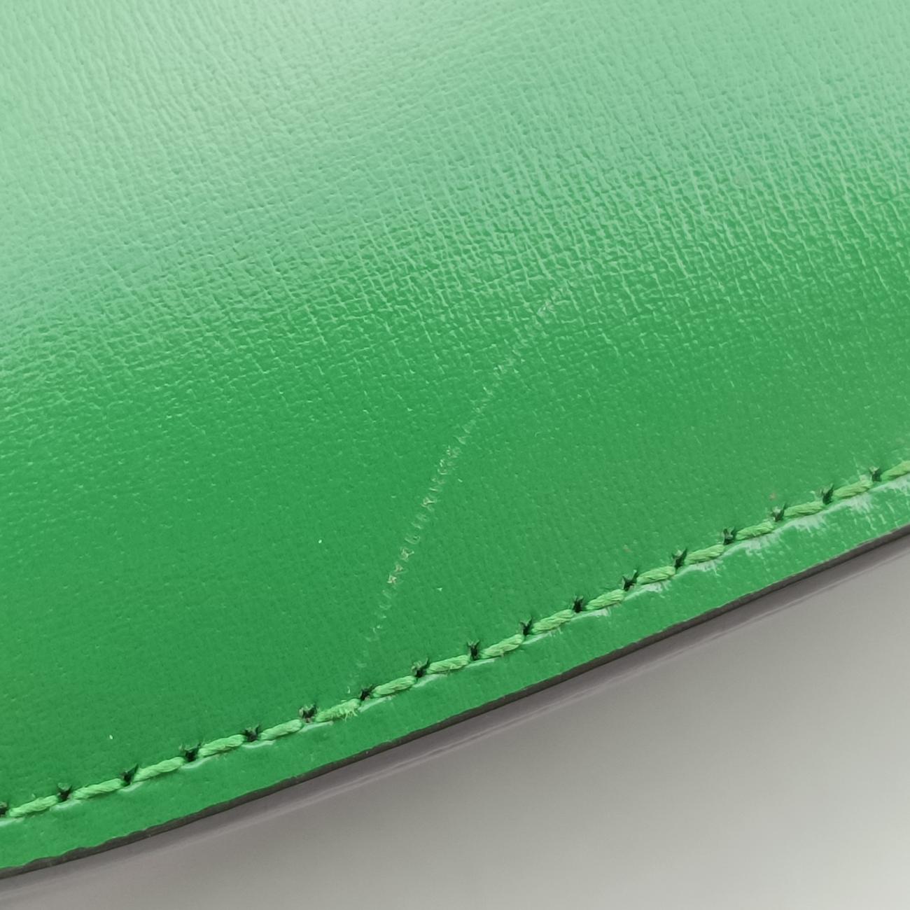 Pre-owned Gucci New Bamboo Green Leather 675797 shoulderbag | stylenewstar