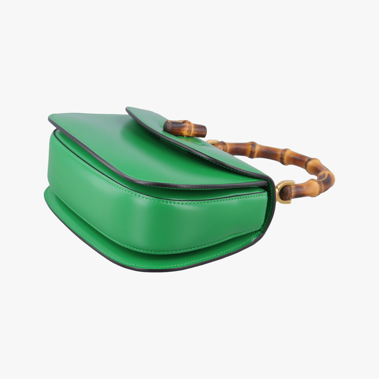 Vintage Gucci New Bamboo Green Leather 675797 shoulderbag | stylenewstar