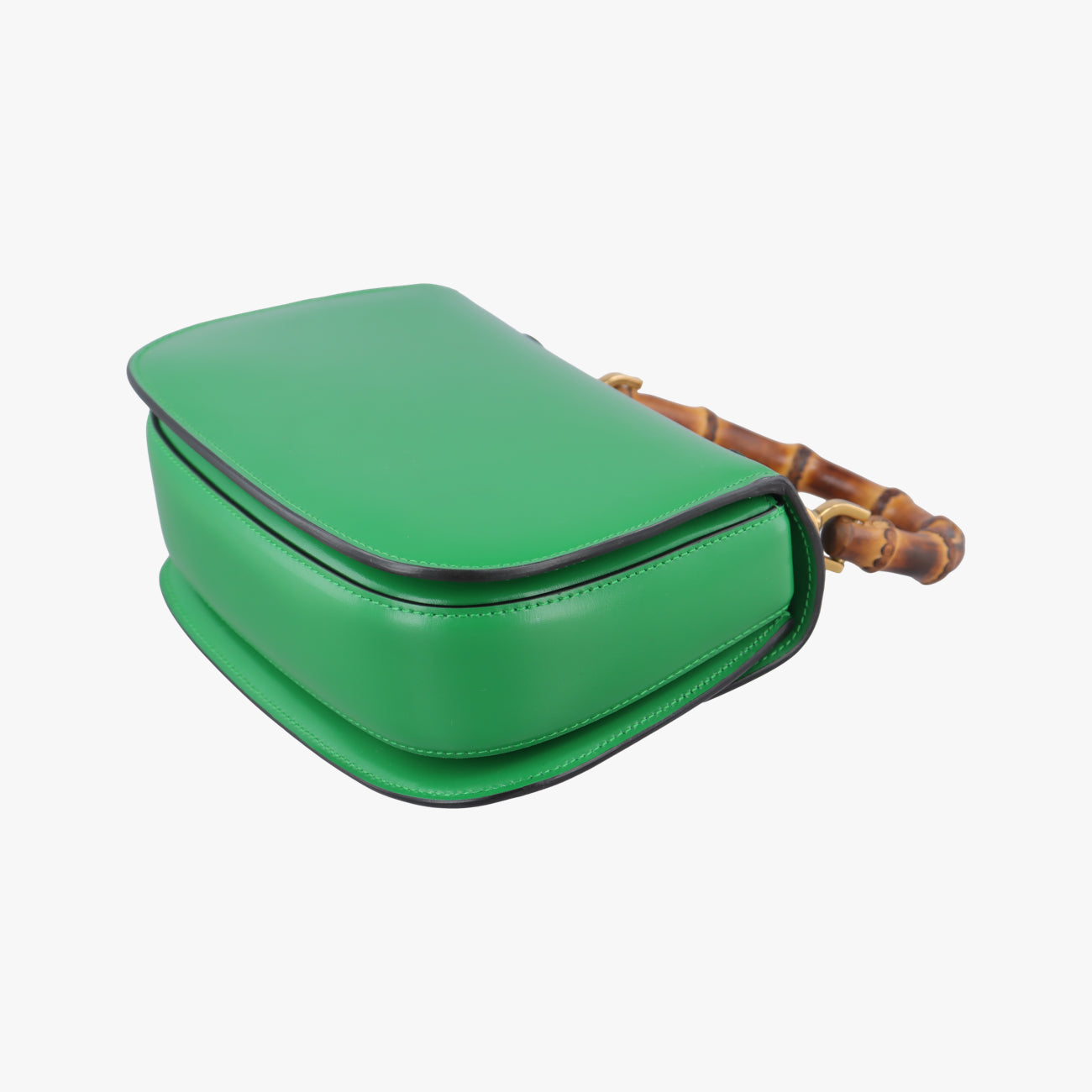 Vintage Gucci New Bamboo Green Leather 675797 shoulderbag | stylenewstar